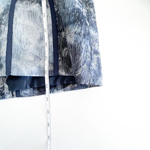 Tribal Jacket Mandarin Collar Black Blue Button Up Women's 10 Career Blazer - Picture 8 of 9